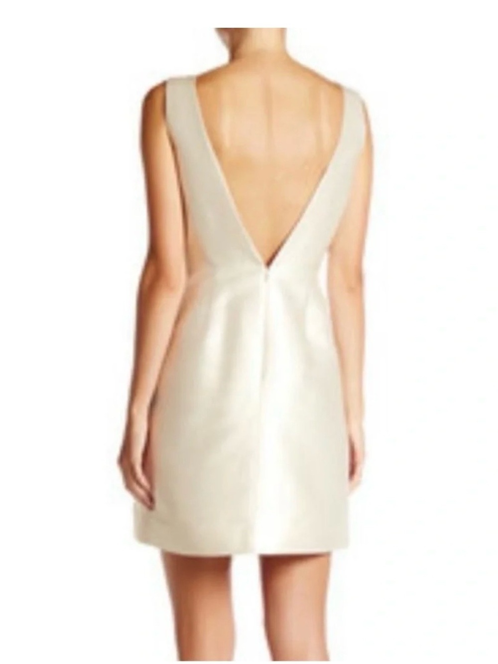 kate spade Cream Backless V-Neck Mini Dress